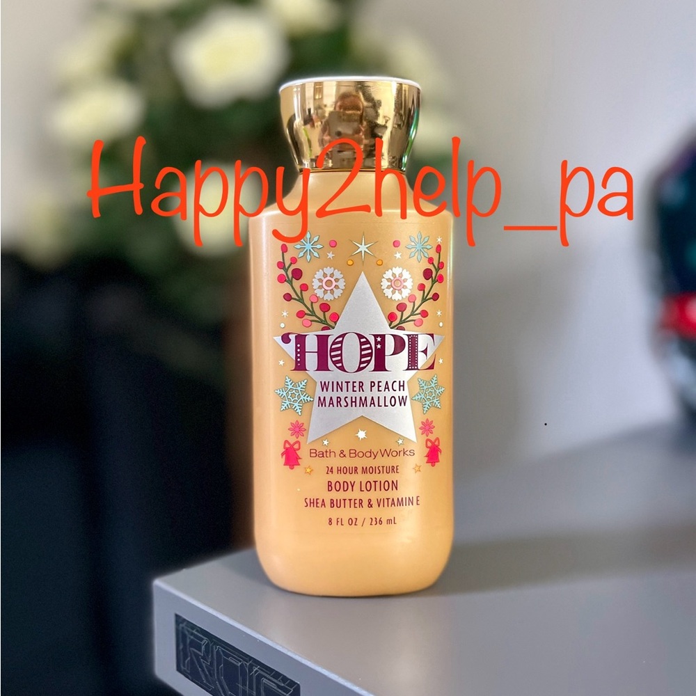 New BBW Hope Winter Peach Marshmallow Body Lotion